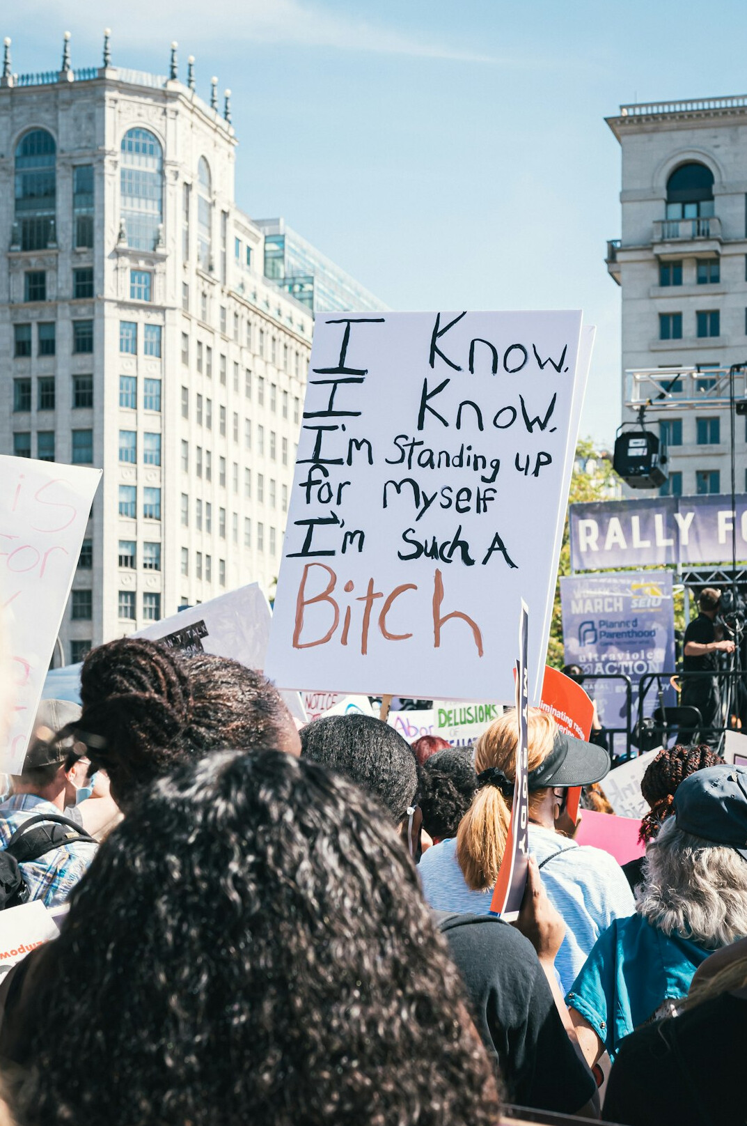 women marching for rights